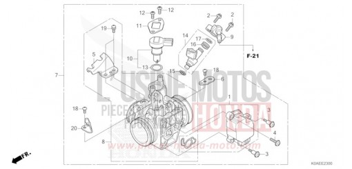 THROTTLE BODY CBF300NAN de 2022